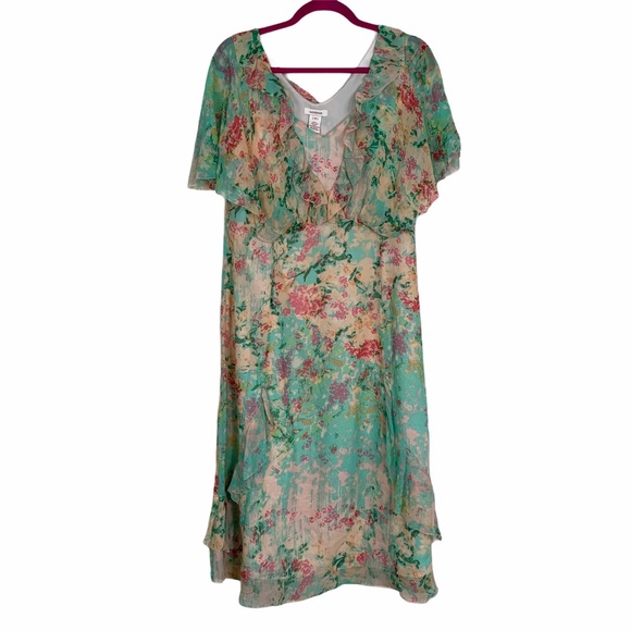 Sundance Dresses & Skirts - Sundance Elysian Garden Silk Flutter Sleeve Dress